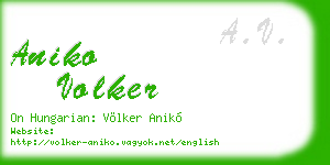 aniko volker business card