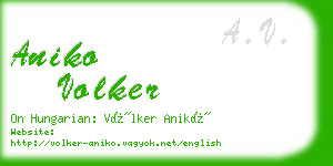 aniko volker business card